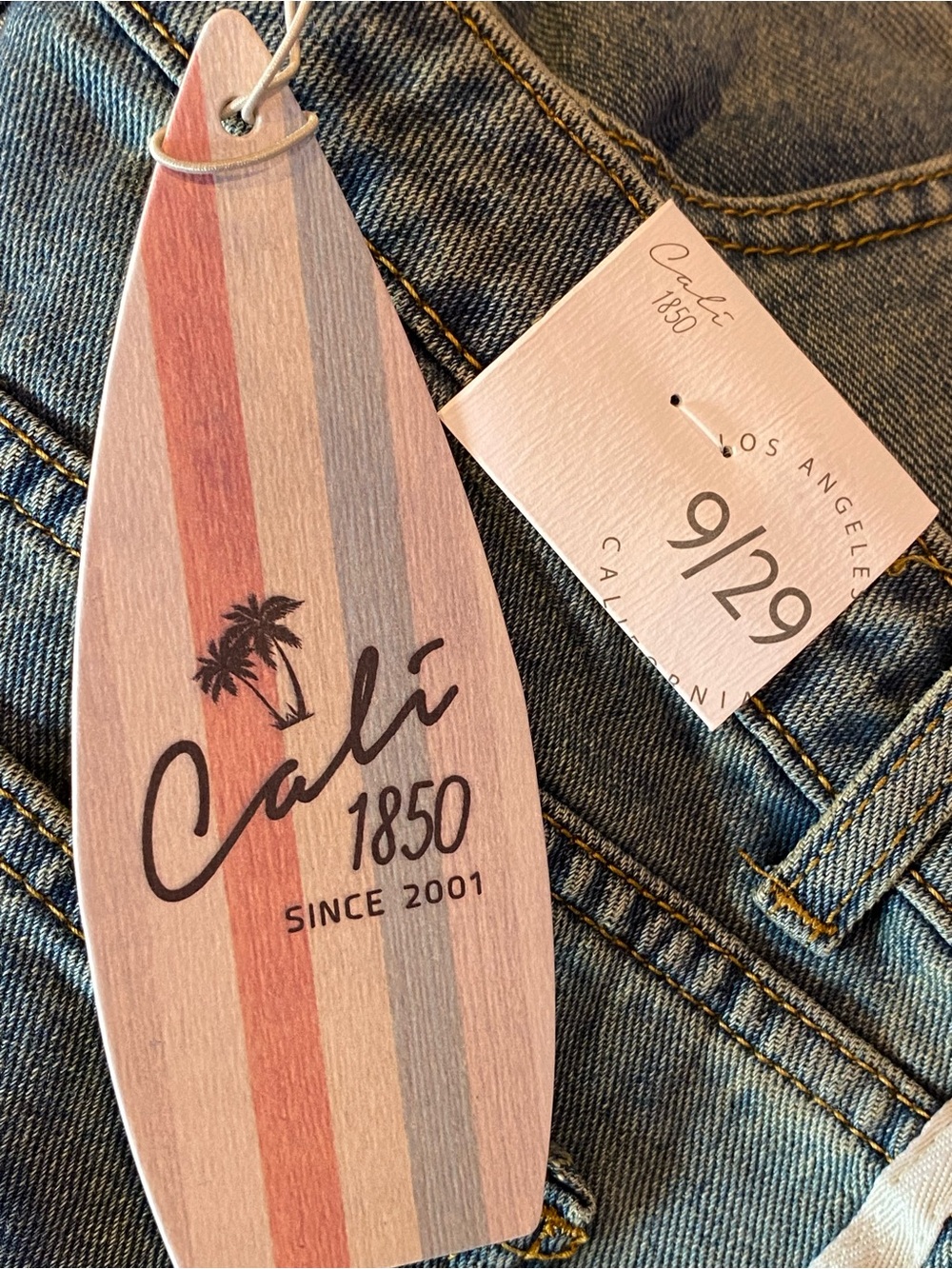 Cali 1850 Jeans with Side Stripes and Bow size 9 / 29 NWT New - Picture 7 of 10